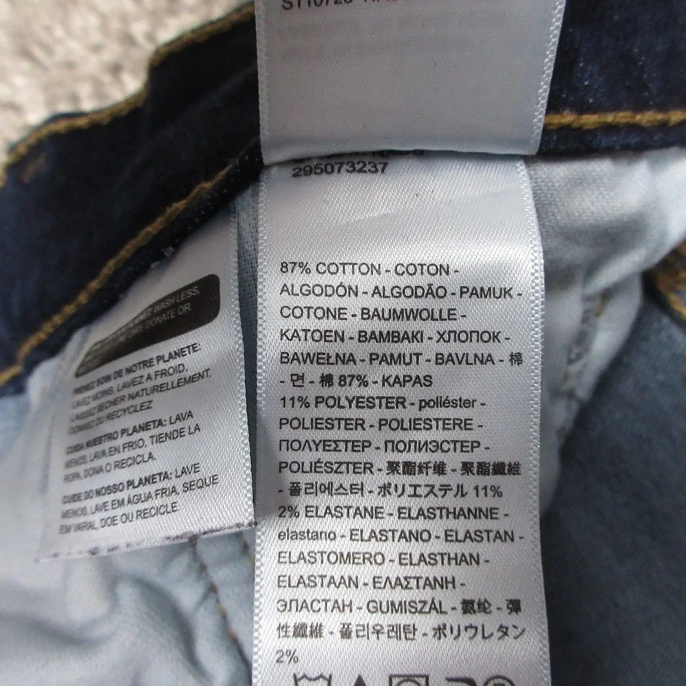 Levis Jeans Mens 30x30 Blue 502 Regular Tapered Dark Wash Stretch Denim Pants